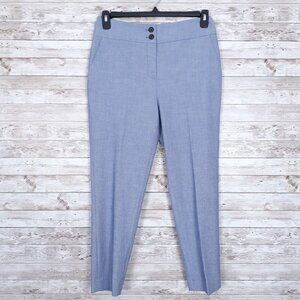 Halogen Womens Chambray Pants Sz 8P Blue 473A